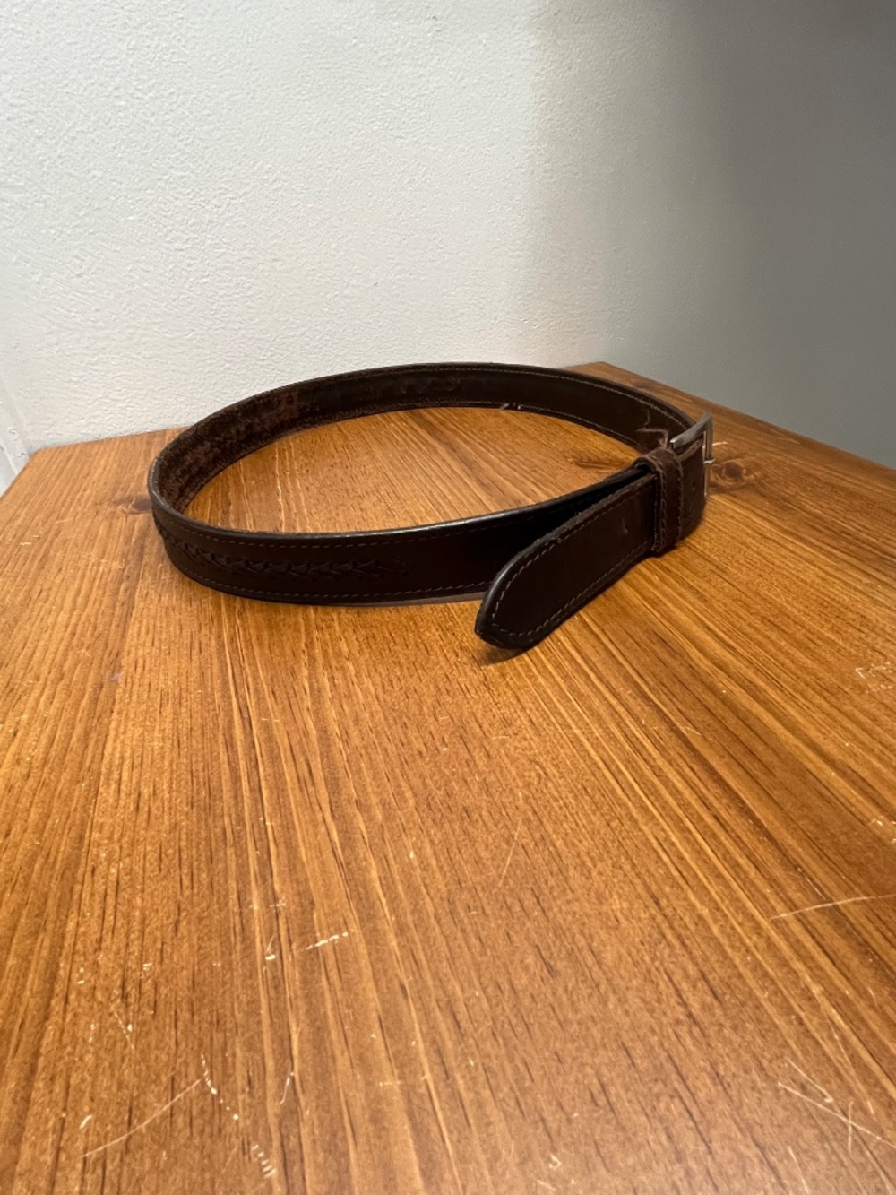 Men's Preowned Brown Leather Belt 34W x 43" Long - Picture 15 of 15
